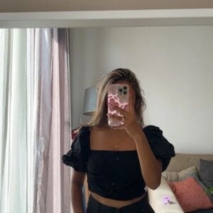 Amisu black tank top